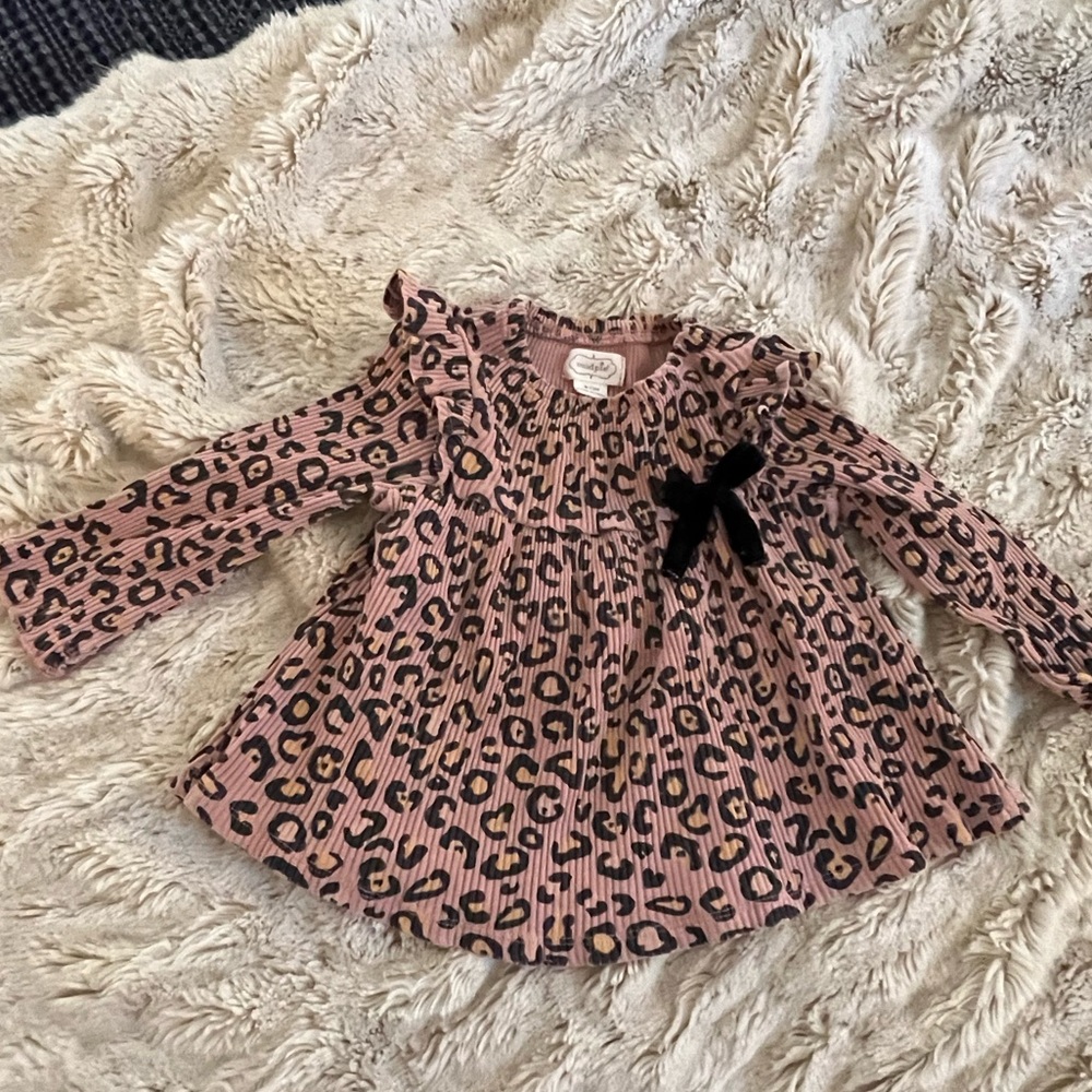 Mud Pie Cheetah / Leopard Print Baby Top 9-12m